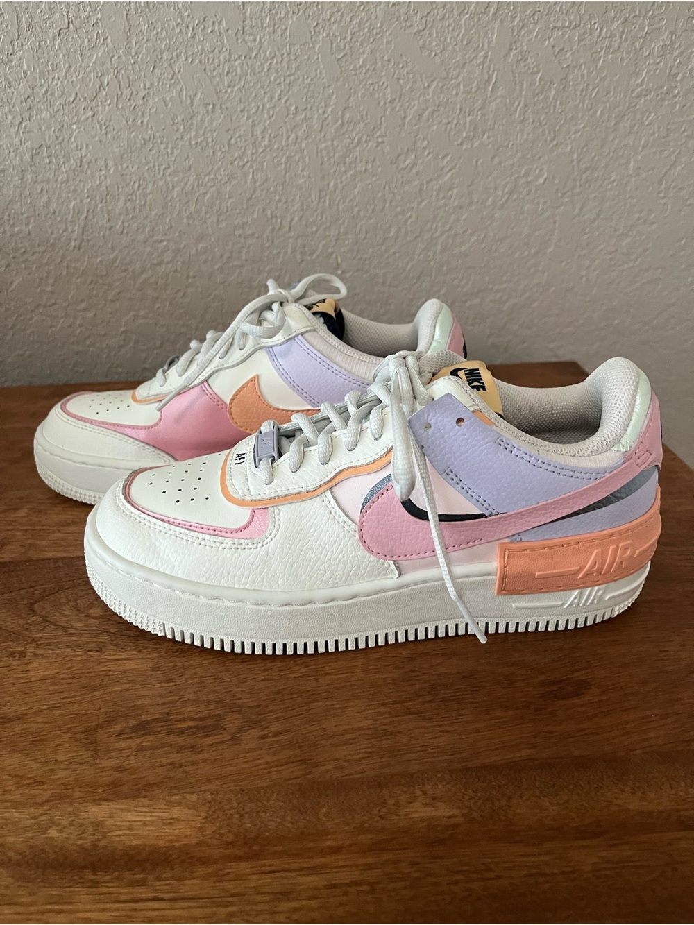 Nike Air Force 1 Shadow Orange Chalk Pink Glaze Size 7.5 - Picture 7 of 14
